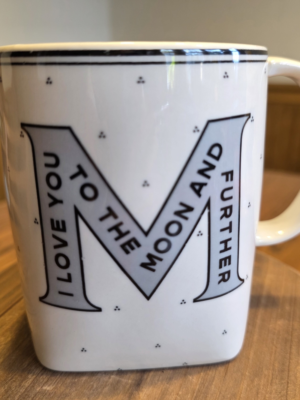 Anthropologie 'M' Mug - I Love You To The Moon And Further